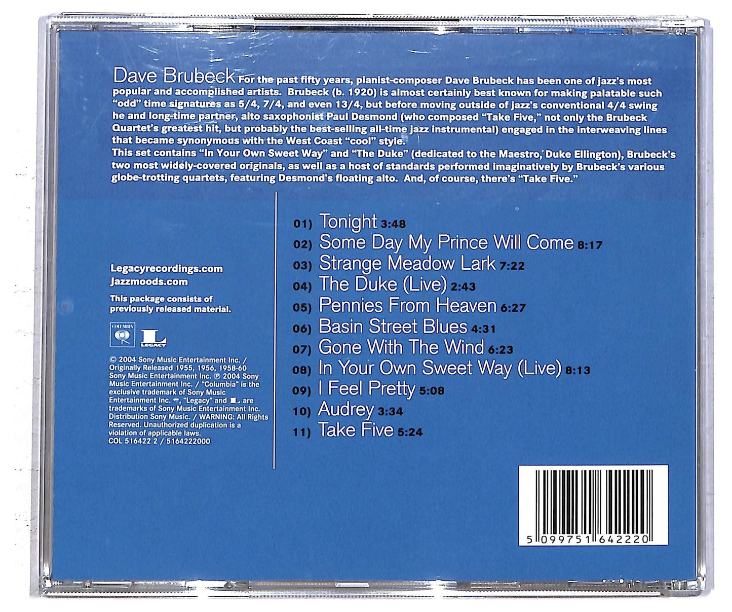 EBOND Dave Brubeck - Jazz Moods - Cool CD CD093757