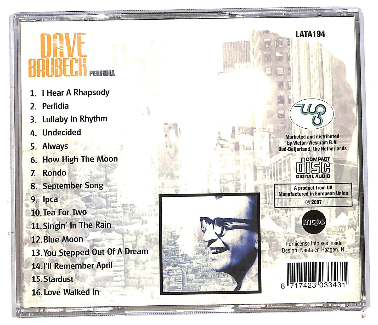 EBOND Dave Brubeck - Perfidia - Weton-Wesgram CD CD093813