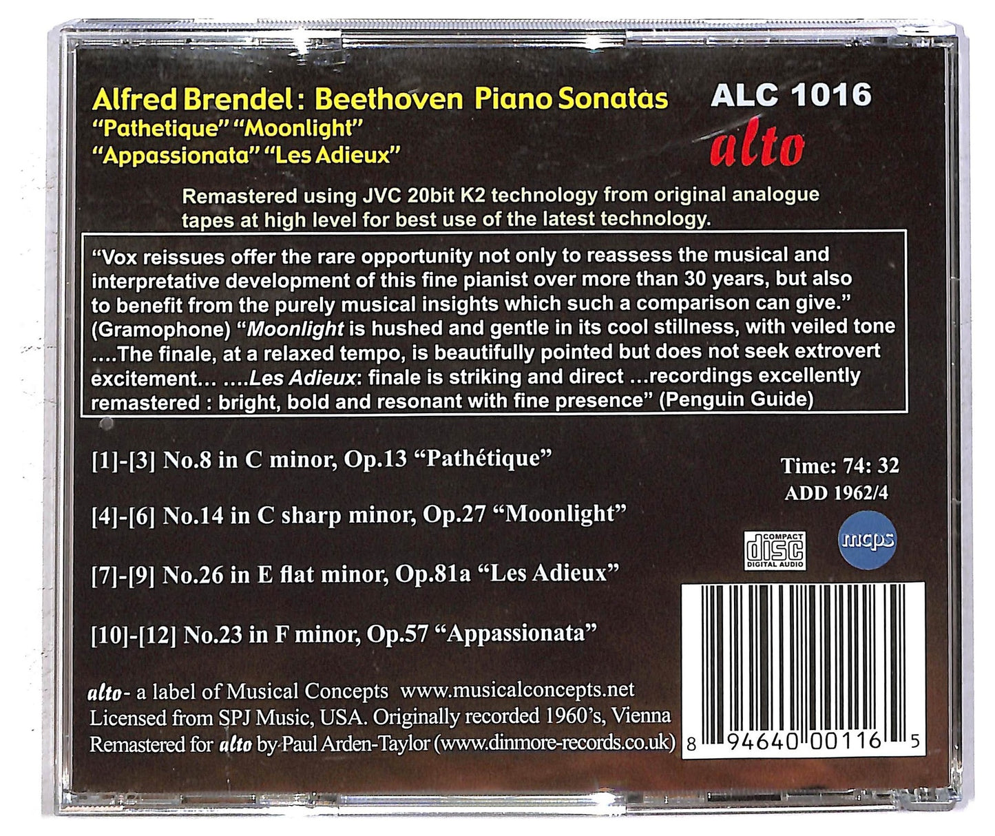 EBOND Alfred Brendel - Beethoven piano sonatas CD CD093839