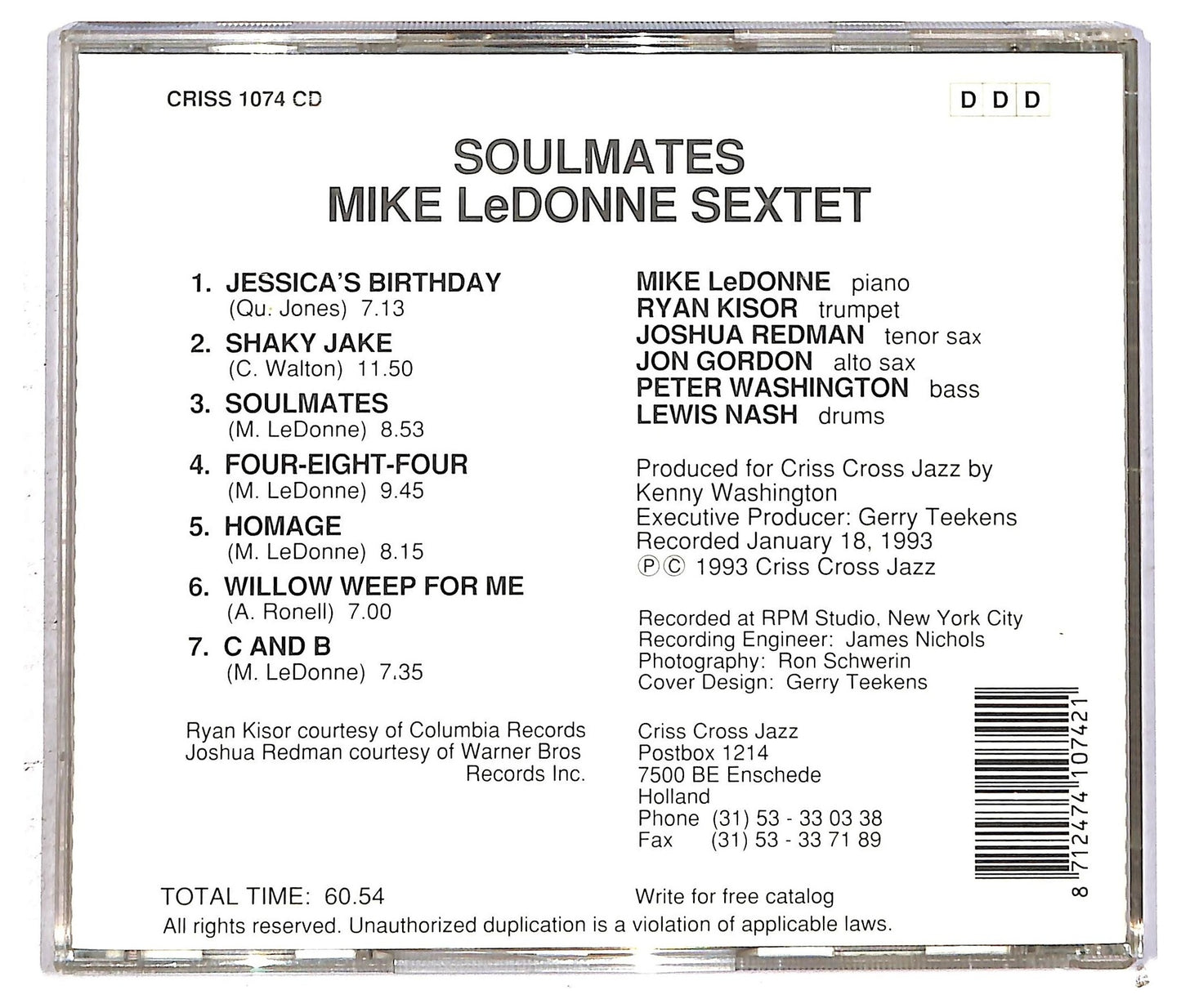 EBOND Mike LeDonne Sextet - Soulmates CD CD093843