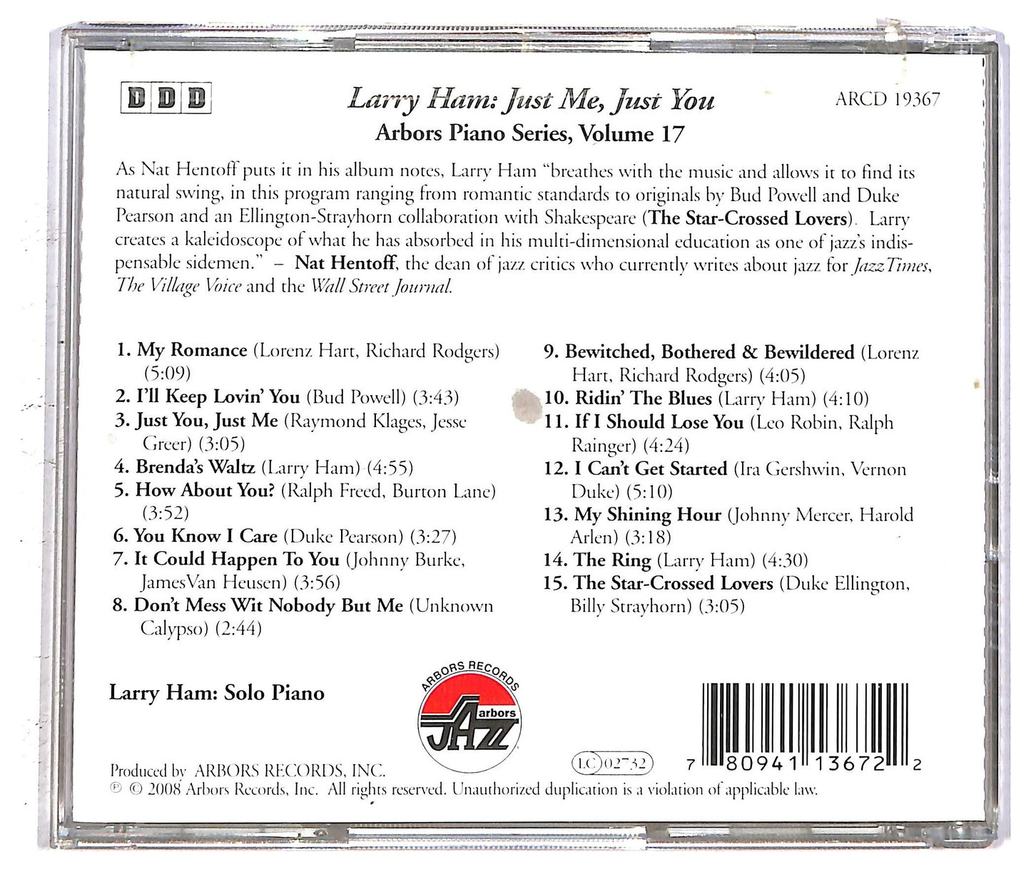 EBOND Larry Ham - Just Me, Just You... CD CD093905