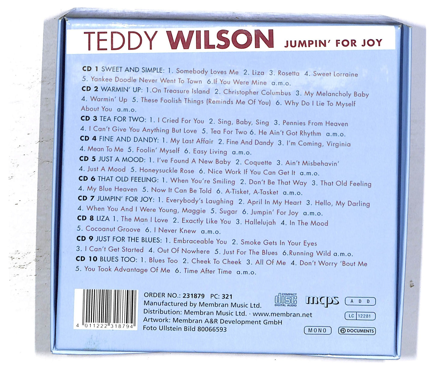 EBOND Teddy Wilson - Jumpin' For Joy CD CD093960