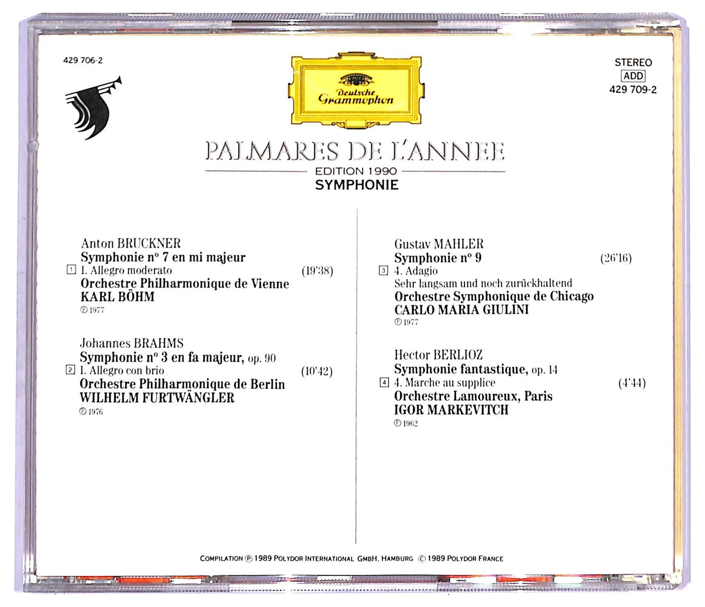 EBOND Various - Palmares de L'annee - Edition 1990 CD CD094002