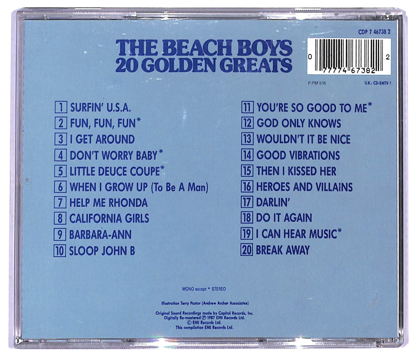 EBOND The Beach Boys - 20 Golden Greats CD CD094010