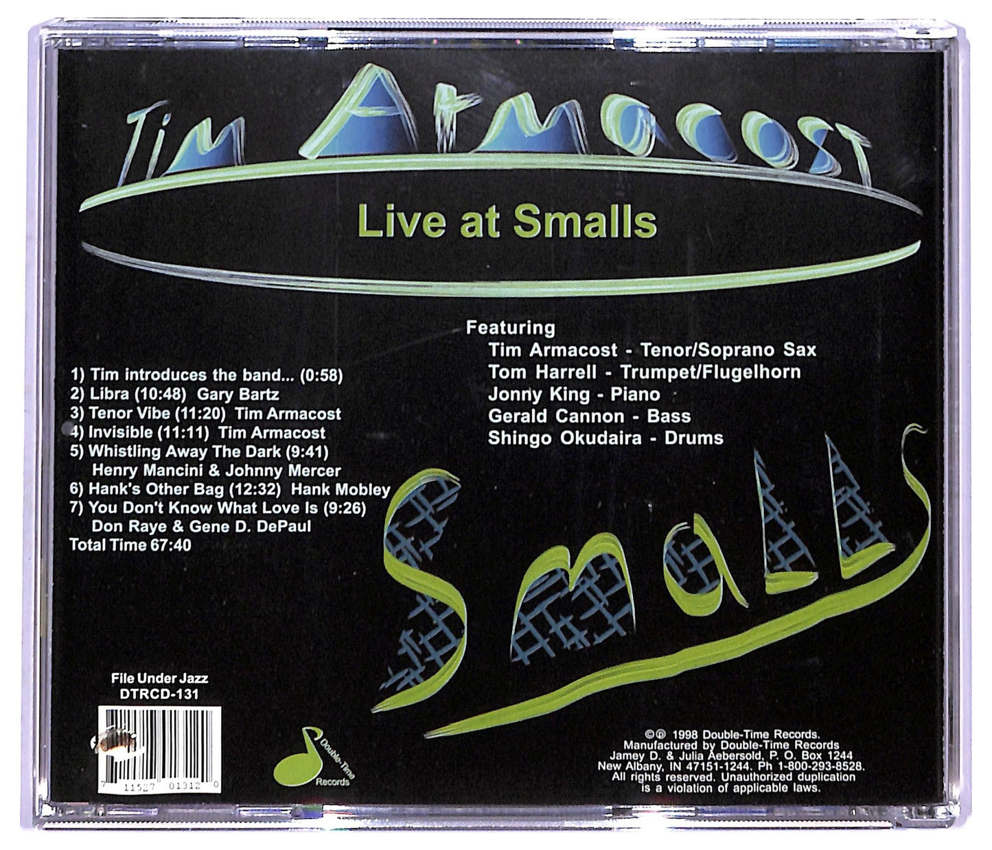 EBOND Tim Armacost - Live At Smalls CD CD094017