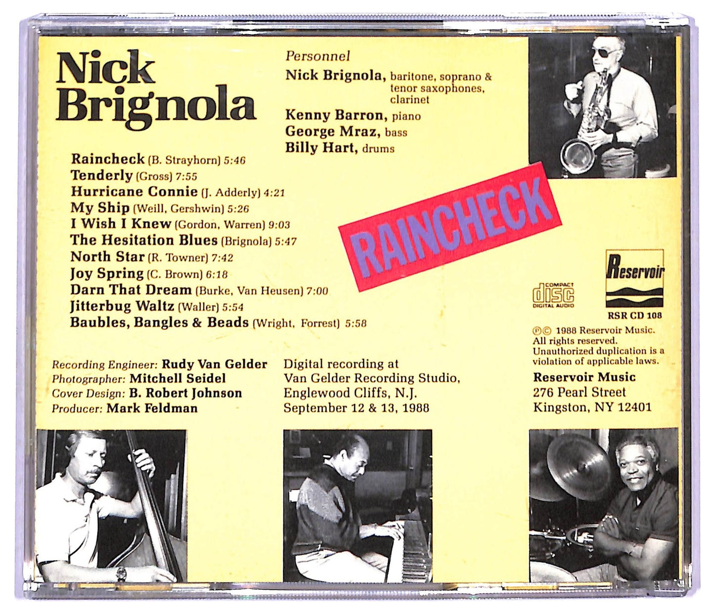 EBOND Nick Brignola - Raincheck CD CD094018