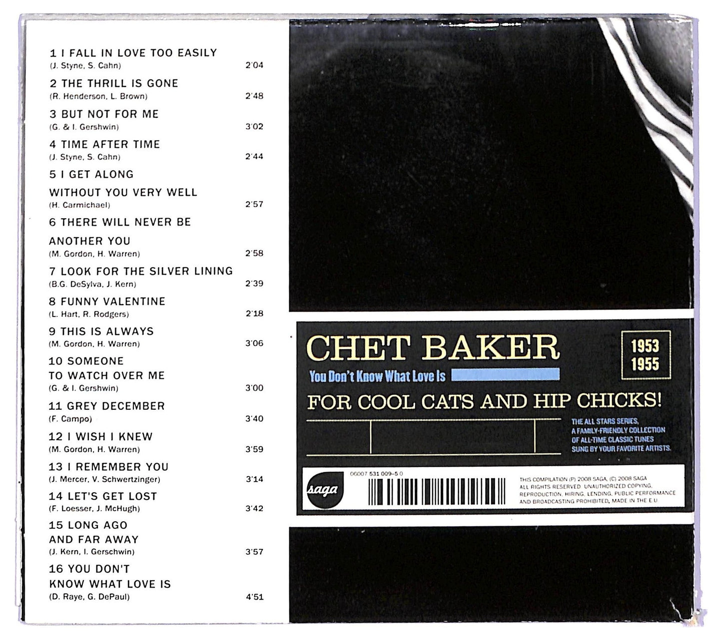 EBOND Chet Baker - You Don't Know What Love Is 1953-1955 CD CD094030