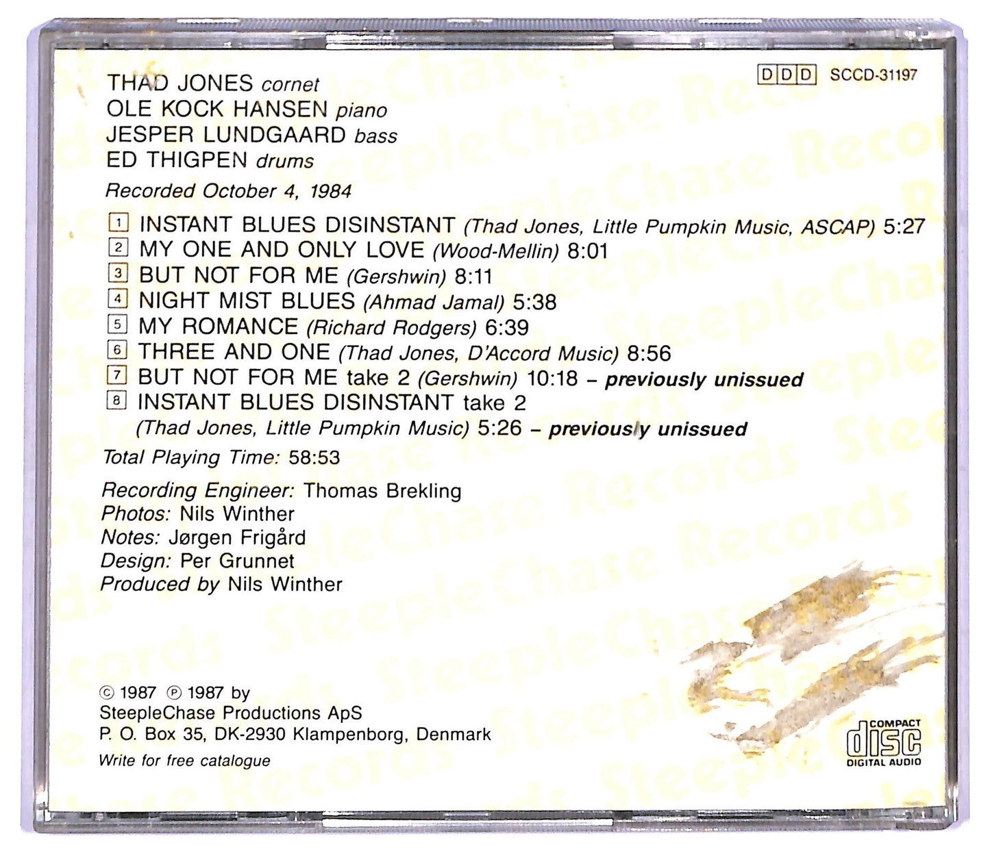 EBOND Thad Jones Quartet - Three And One CD CD094058