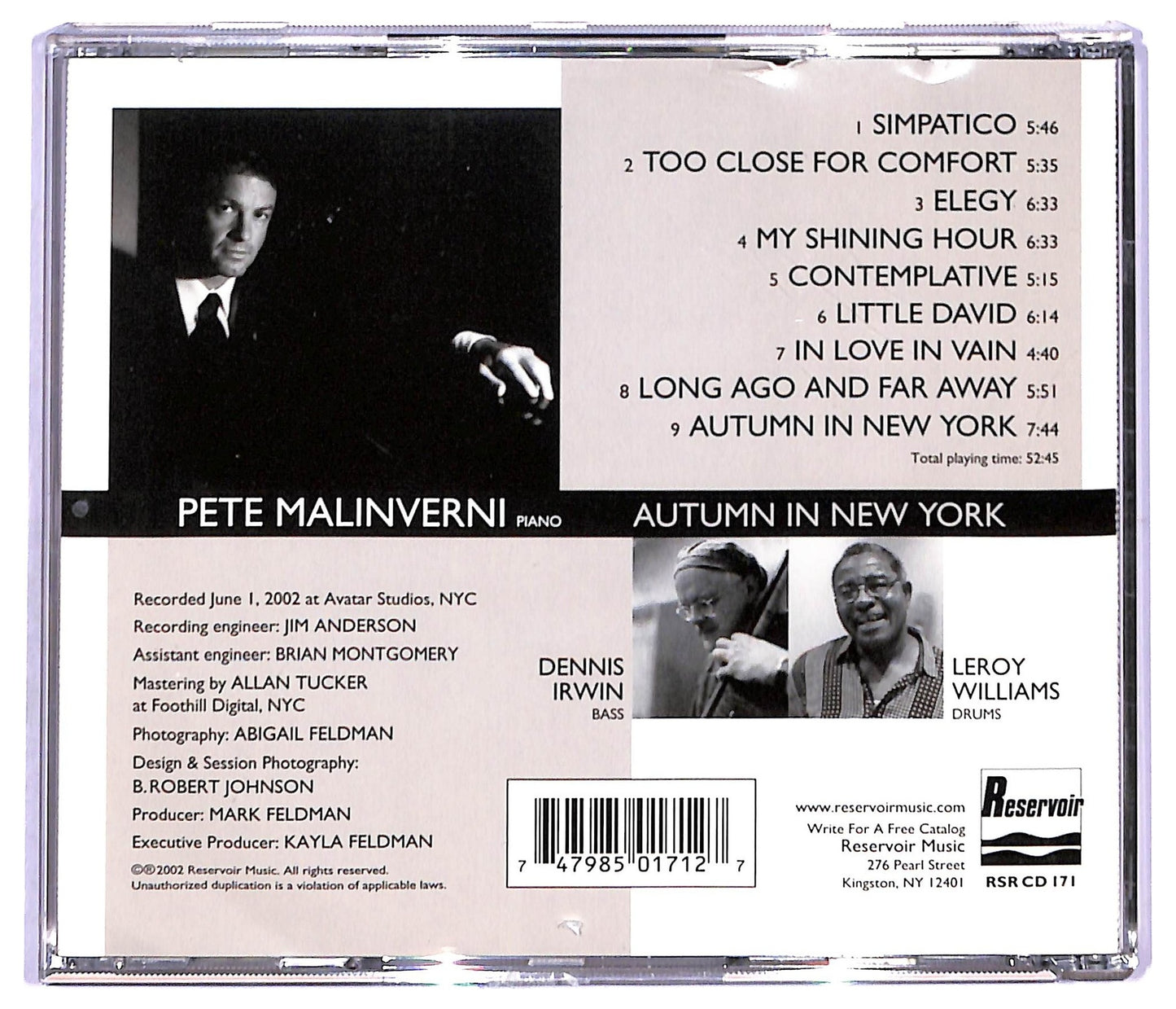 EBOND Pete Malinverni - Autumn In New York CD CD094103