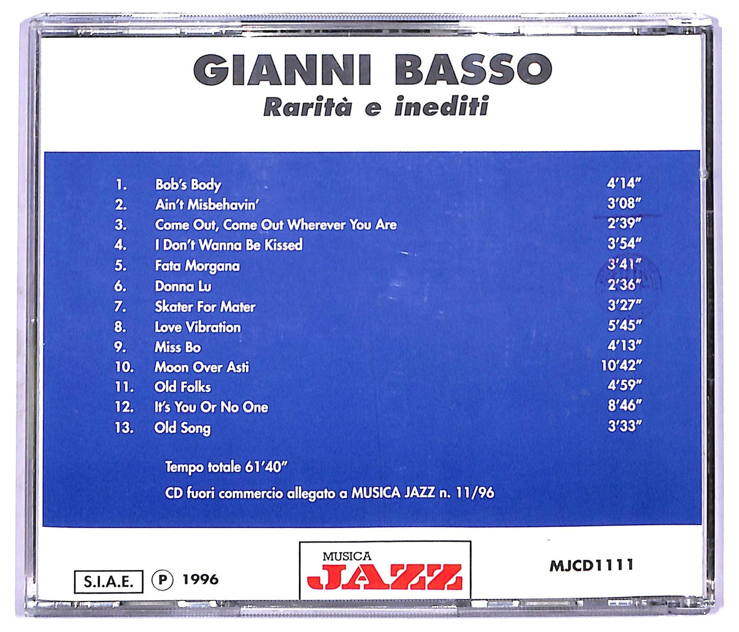 EBOND Gianni Basso - Rarita E Inediti CD CD094106