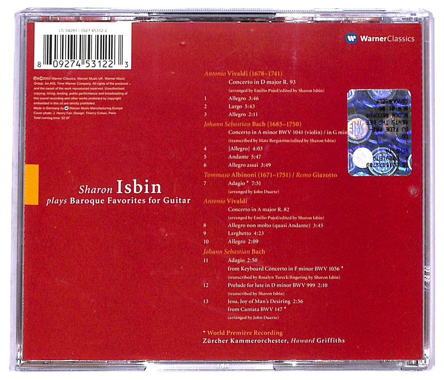 EBOND Sharon Isbin - Plays Baroque Favorites For Guitar CD CD094127