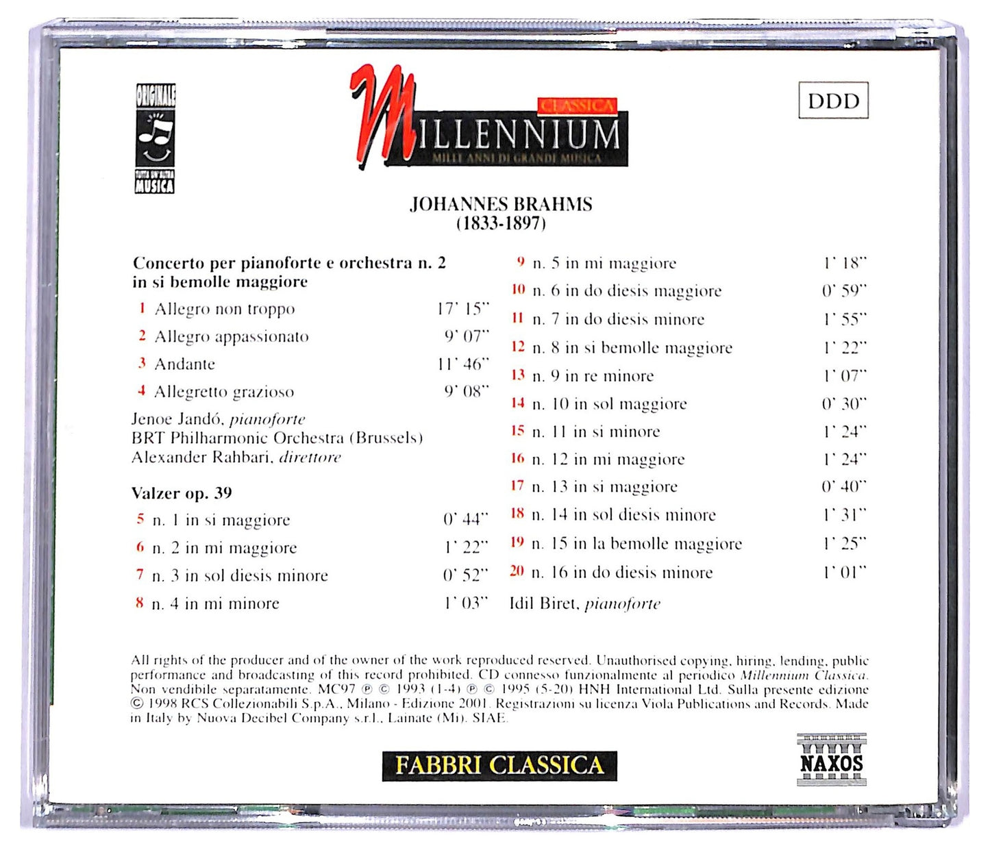 EBOND Brahms - Concerto Per Pianoforte E Orchestra N. 2 CD CD094128