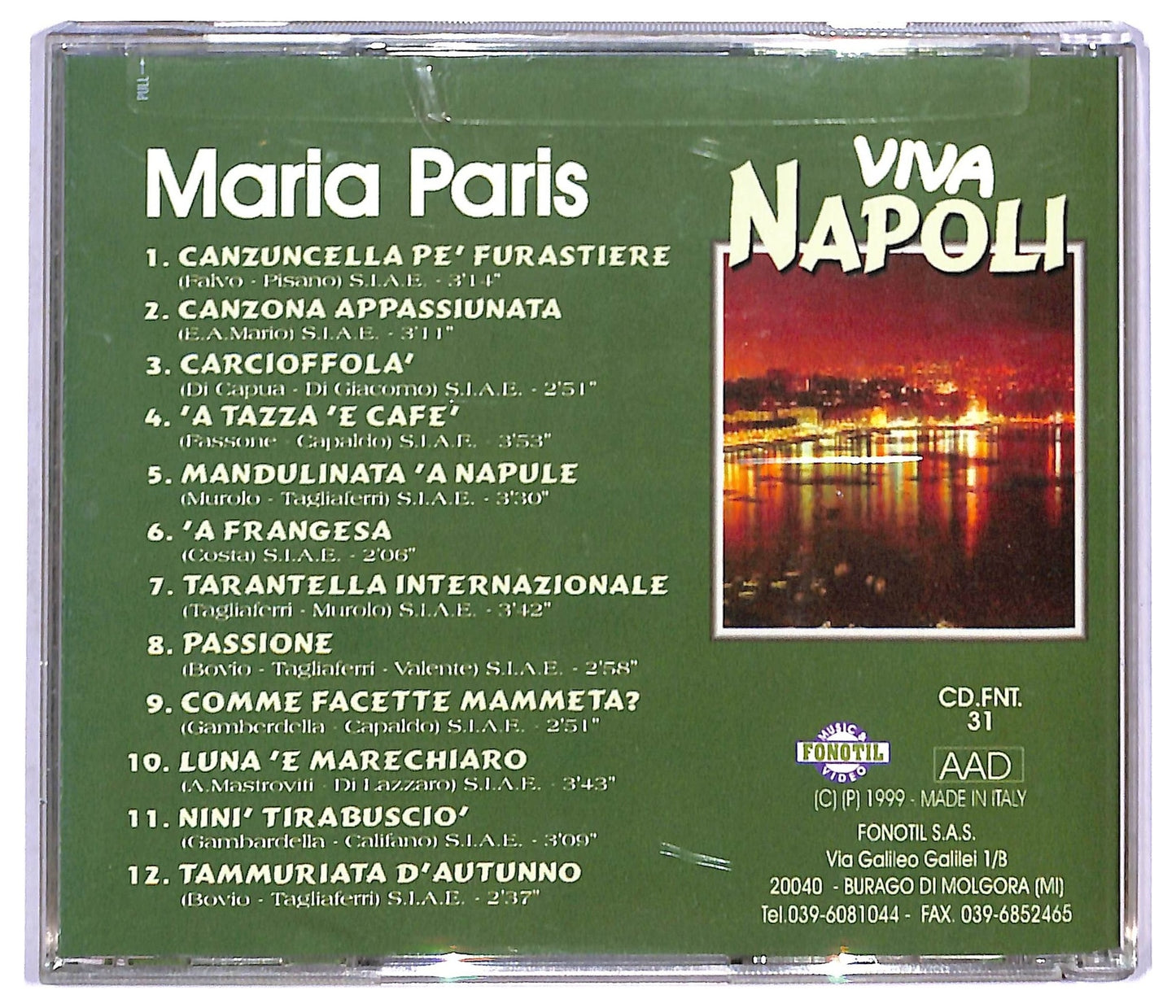 EBOND Maria Paris - Viva Napoli CD CD094149