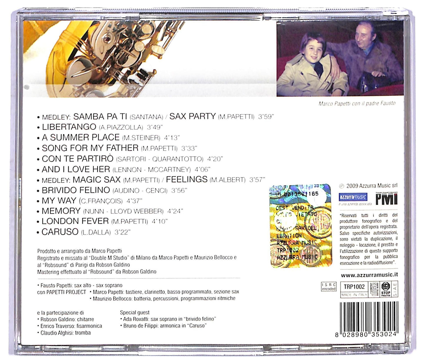 EBOND Fausto Papetti Featuring Marco Papetti - Magic Sax Celebration CD CD094155
