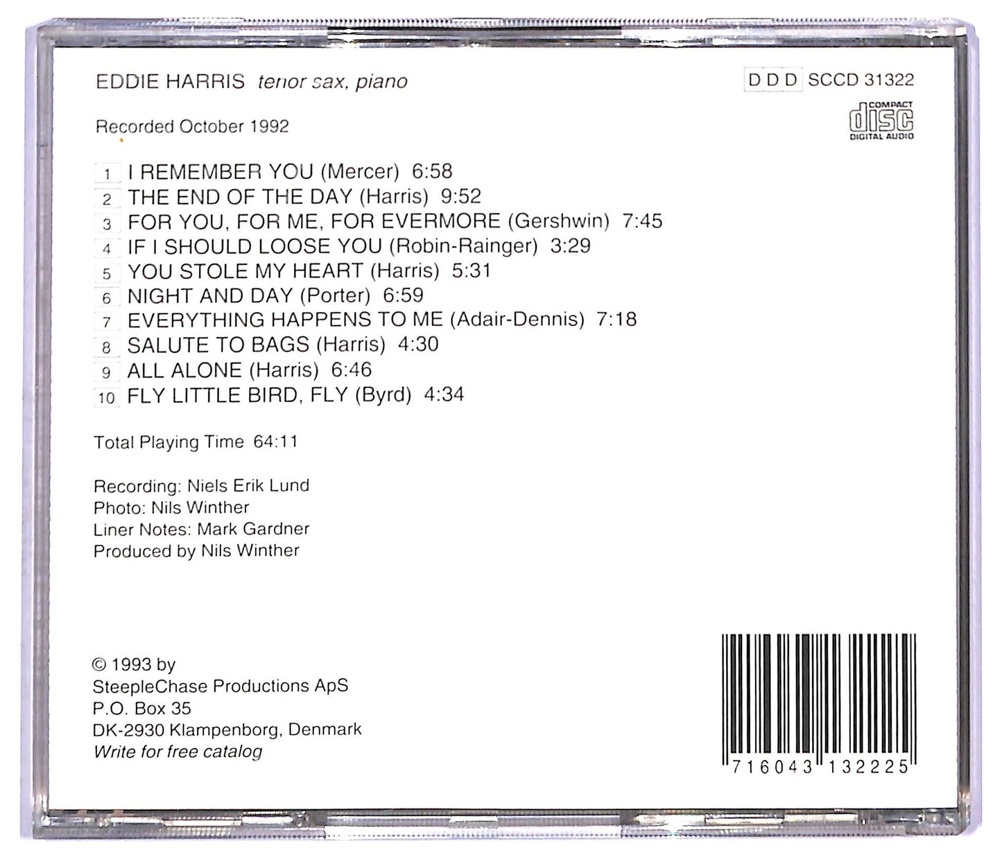 EBOND Eddie Harris - For You, For Me, For Evermore CD CD094238