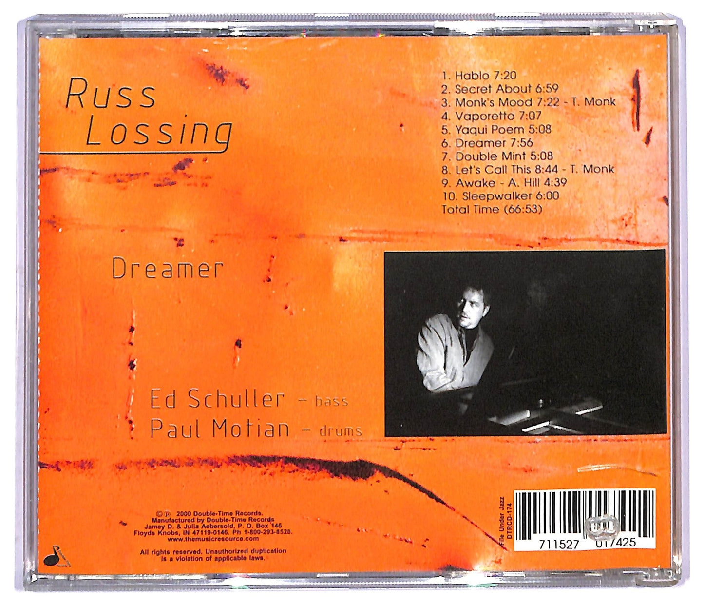 EBOND Russ Lossing Ed Schuller Paul Motian - Dreamer CD CD094241