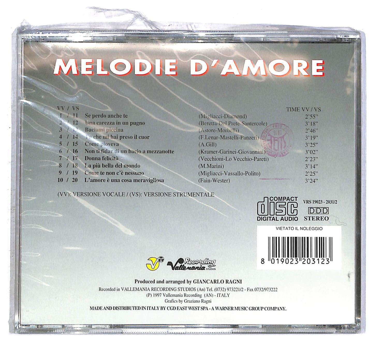 EBOND Various - melodie d'amore CD CD094302