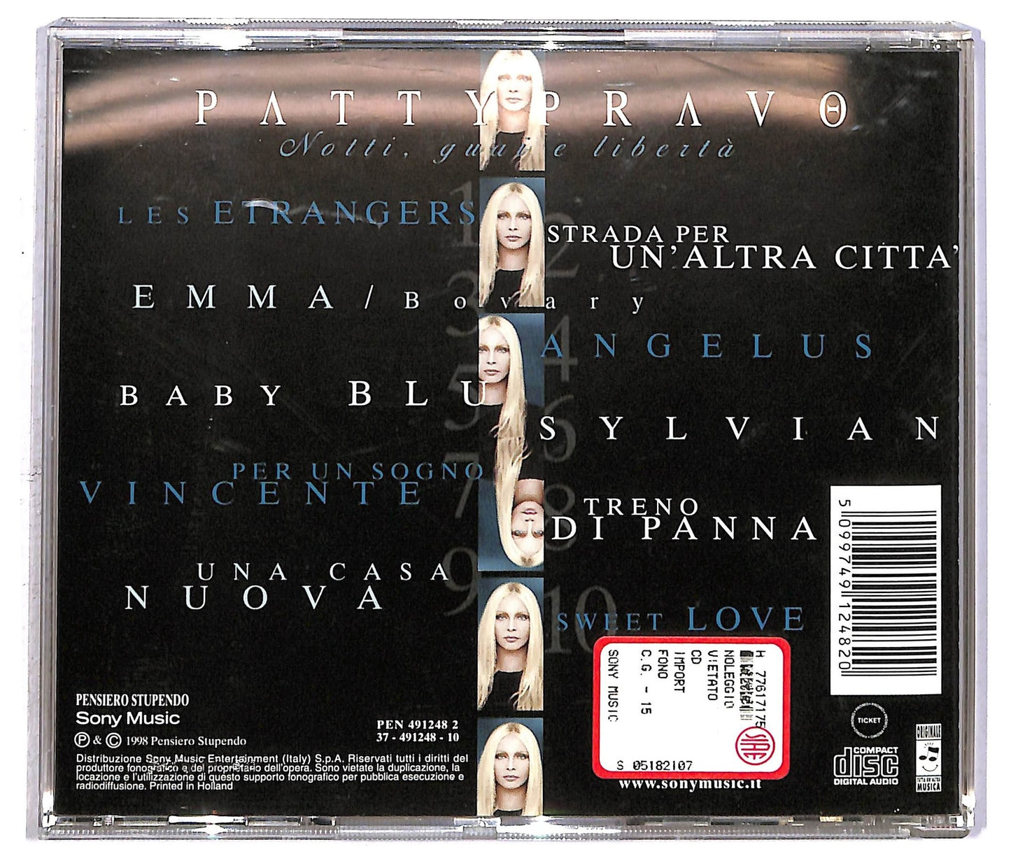 EBOND Patty Pravo - Notti, Guai E Liberta CD CD094532