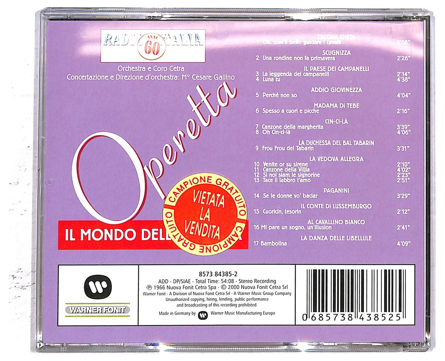EBOND Various - il mondo dell'operetta CD CD094536