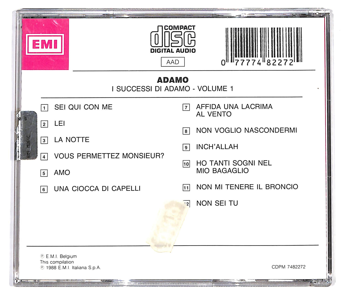 EBOND Adamo - I Successi Di Adamo - Volume 1 CD CD099411