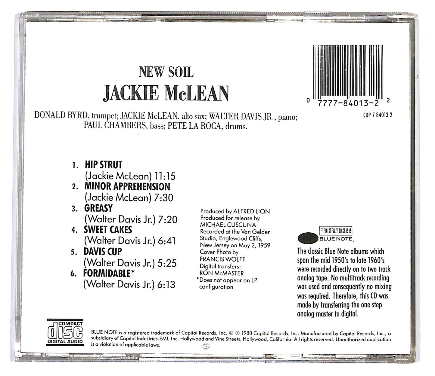 EBOND Jackie McLean - New Soil CD CD099552
