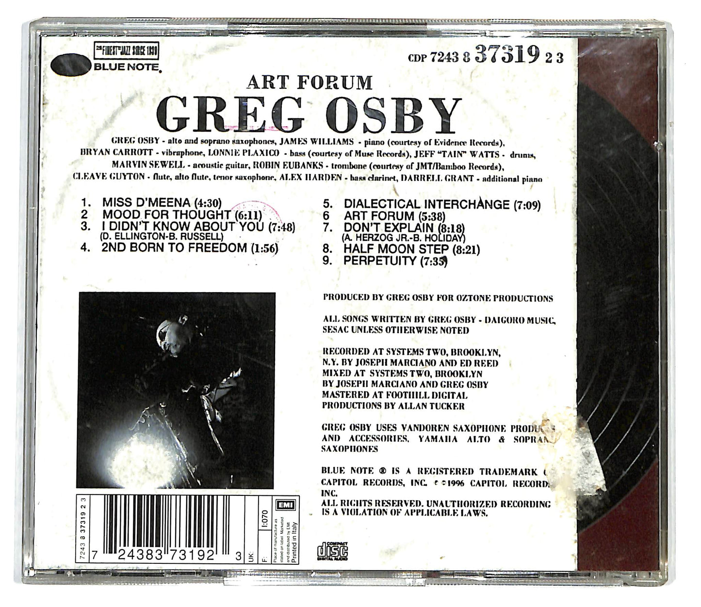 EBOND Greg Osby - Art Forum CD CD099622