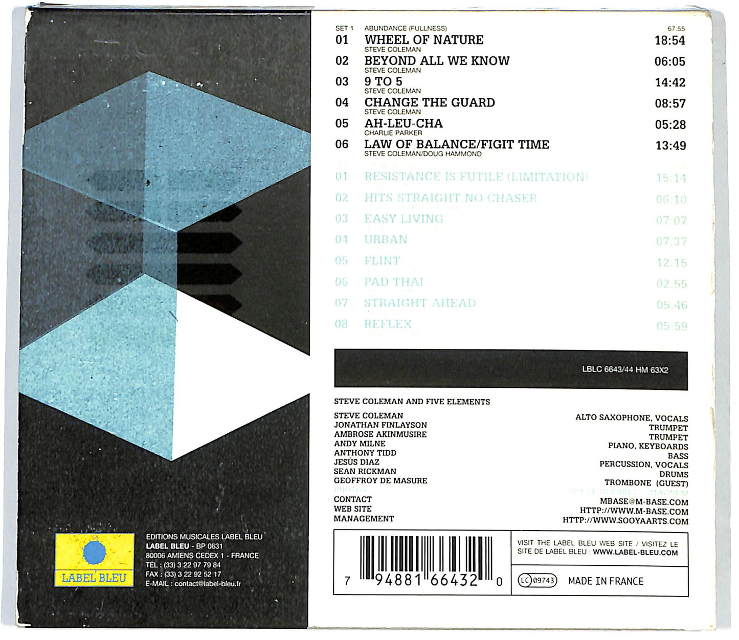 EBOND Steve Coleman And Five Elements - Resistance Is Futile CD CD099637