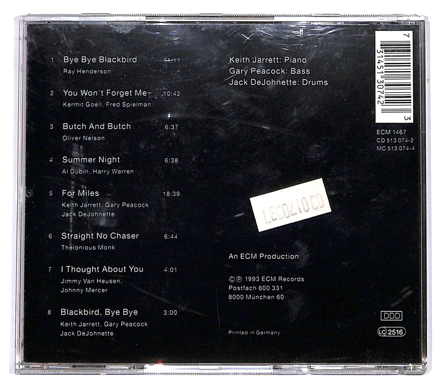 EBOND Keith Jarrett Trio - Bye Bye Blackbird CD CD099706