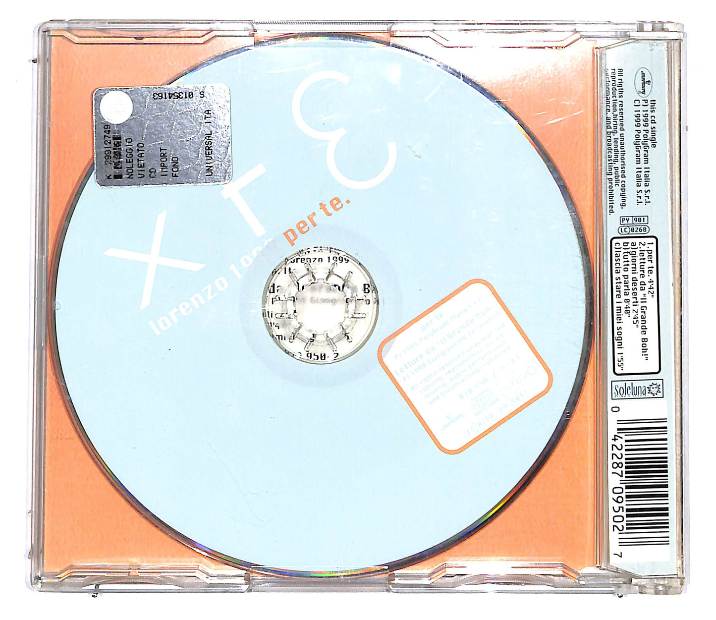 EBOND Lorenzo 1999 - Per Te CD CD099762