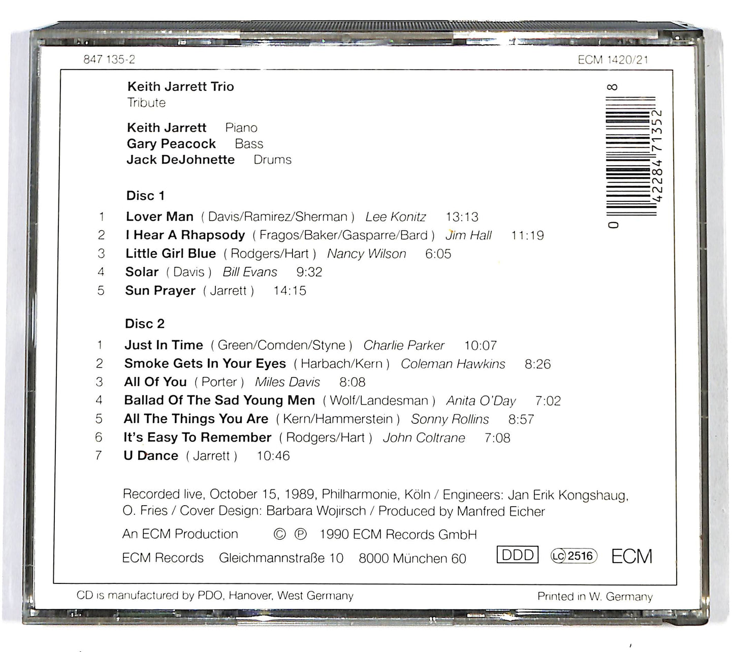 EBOND Keith Jarrett Trio - Tribute CD CD099849