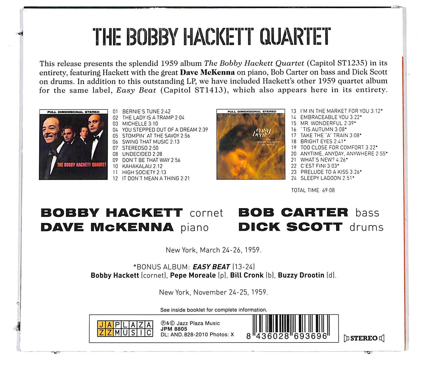 EBOND The Bobby Hackett Quartet - The Bobby Hackett Quartet CD CD099908