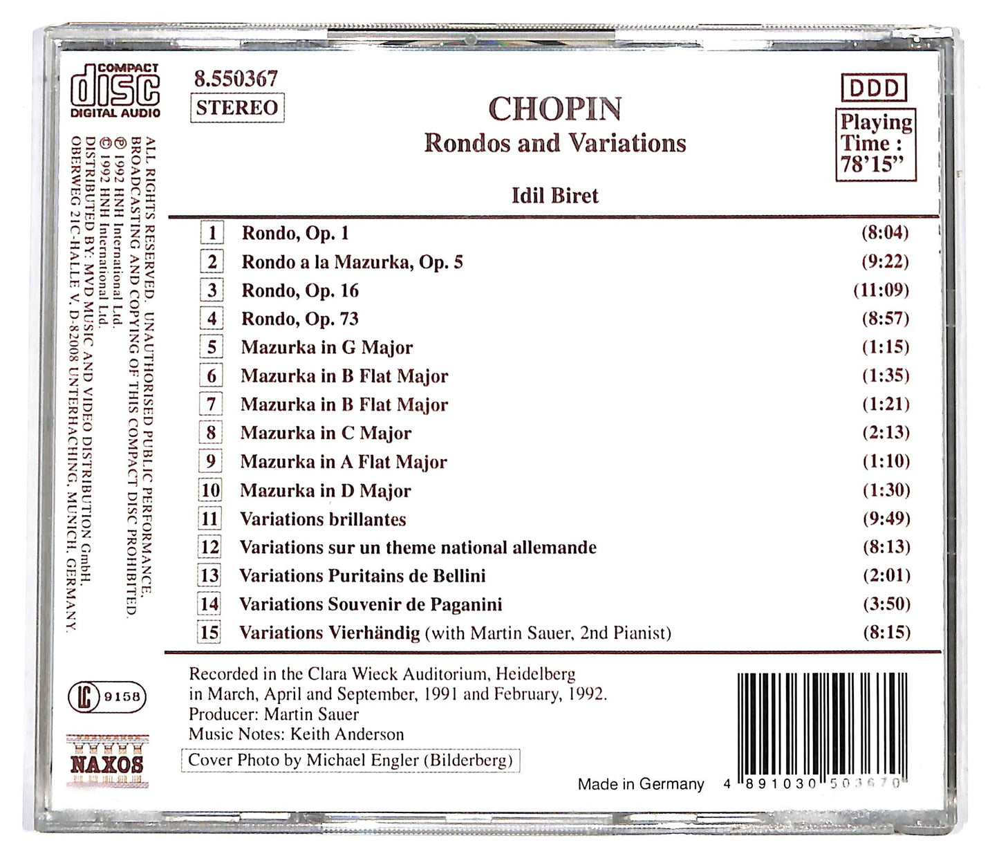 EBOND Chopin - Idil Biret - Rondos And Variations CD CD099911