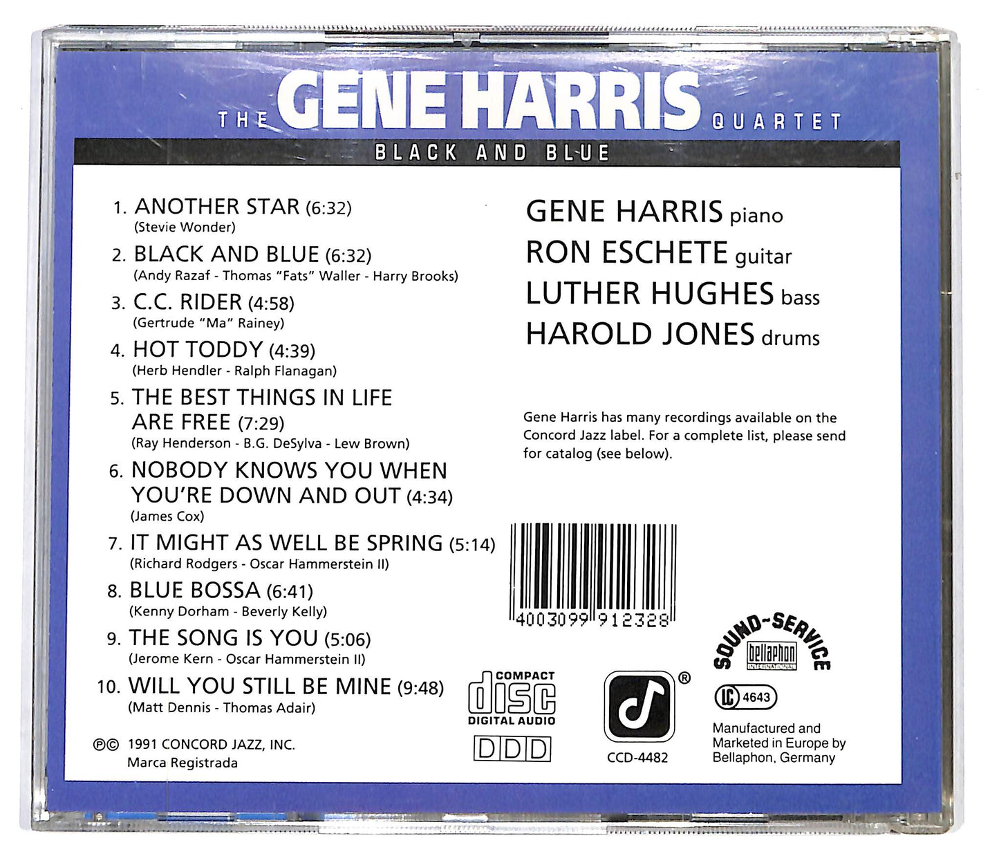 EBOND The Gene Harris Quartet - Black And Blue CD CD099946
