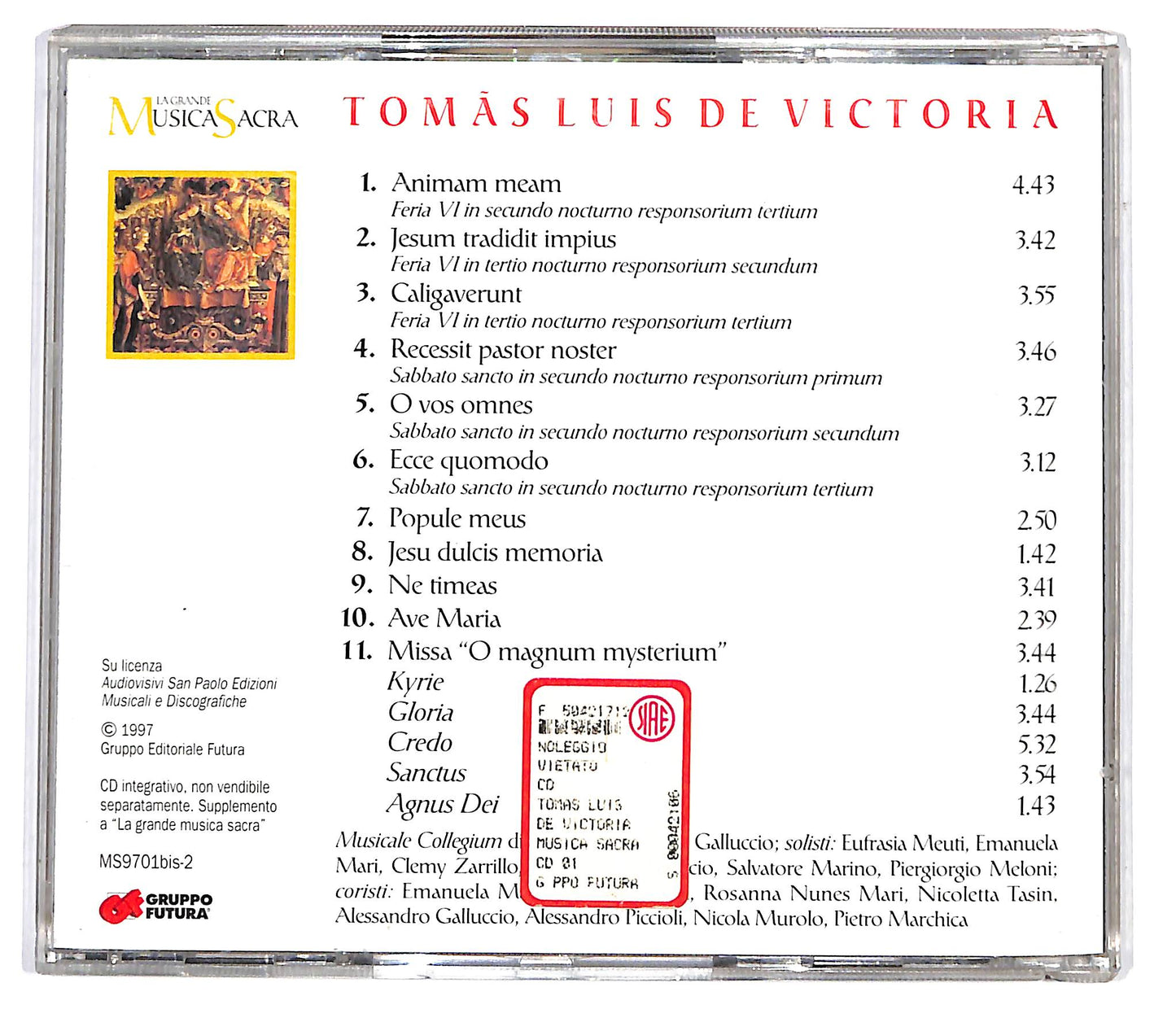 EBOND Tomas Luis De Victoria - Missa O Magnum Mysterium CD CD099954