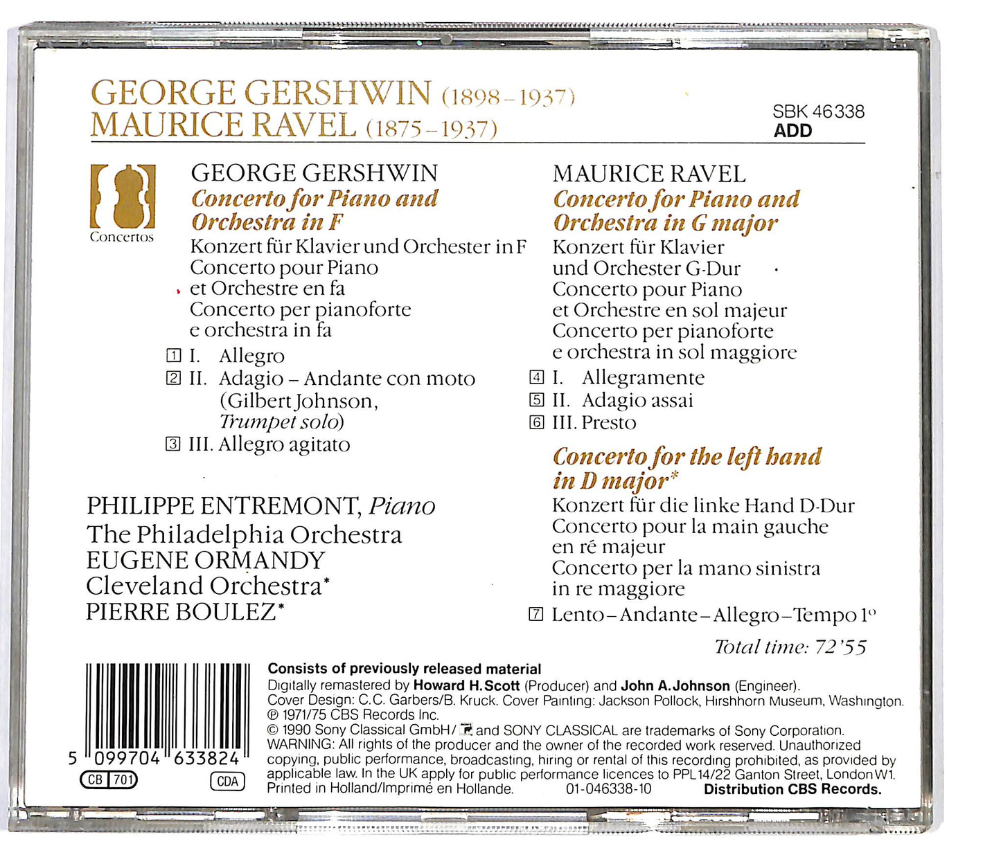EBOND Gershwin - Ravel - Piano Concerto In F - The 2 Piano Concertos CD CD099965