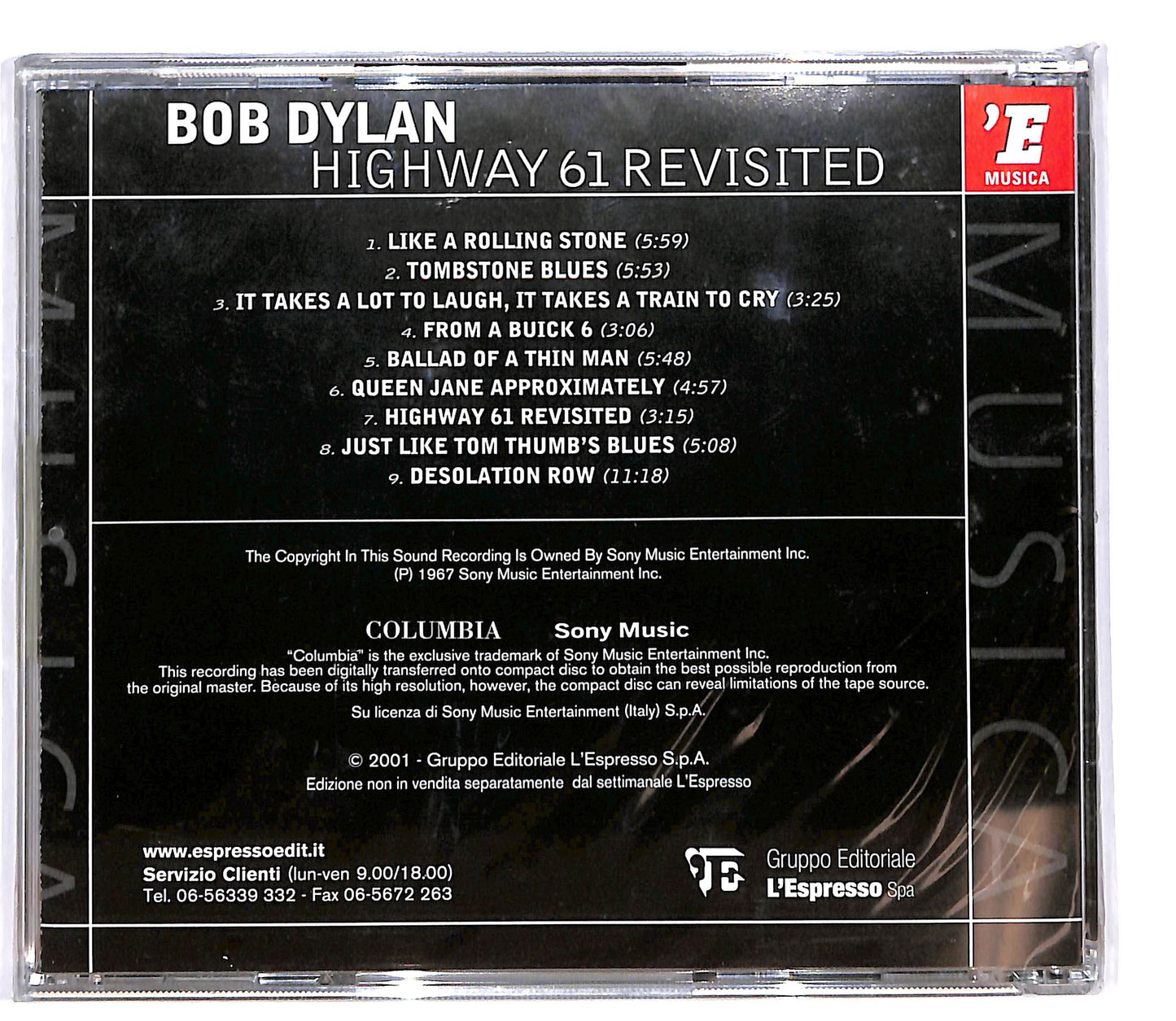 EBOND Bob Dylan - Highway 61 Revisited EDITORIALE CD CD100419