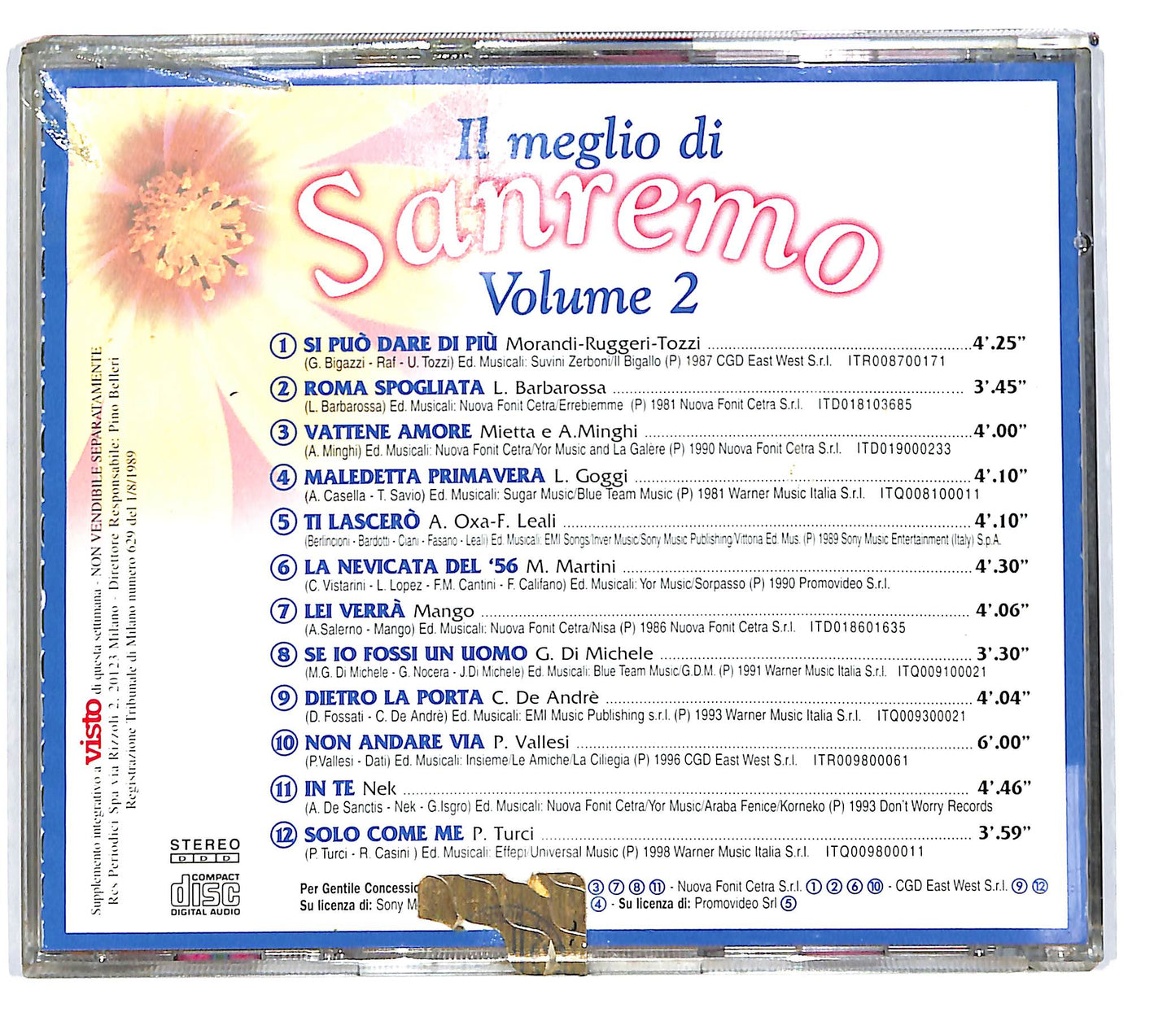 EBOND Various - il meglio di Sanremo vol.2 EDITORIALE CD CD100455
