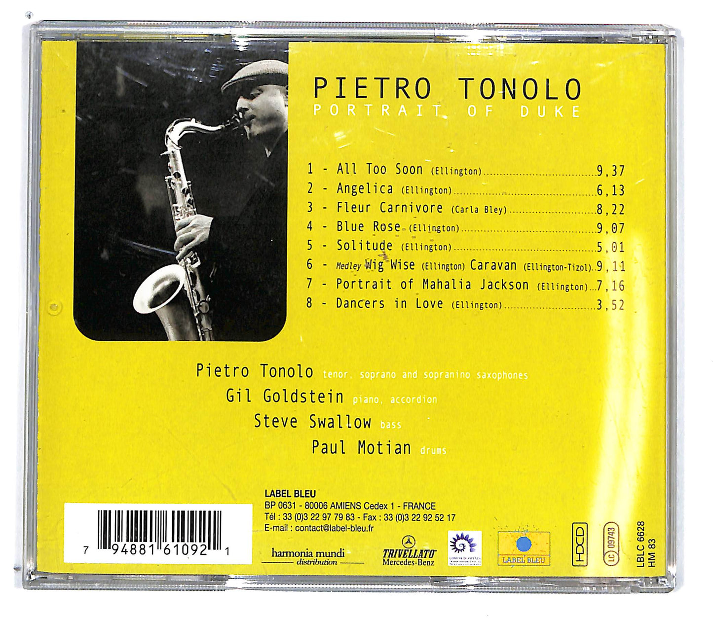 EBOND Pietro Tonolo - Portrait Of Duke CD CD101034