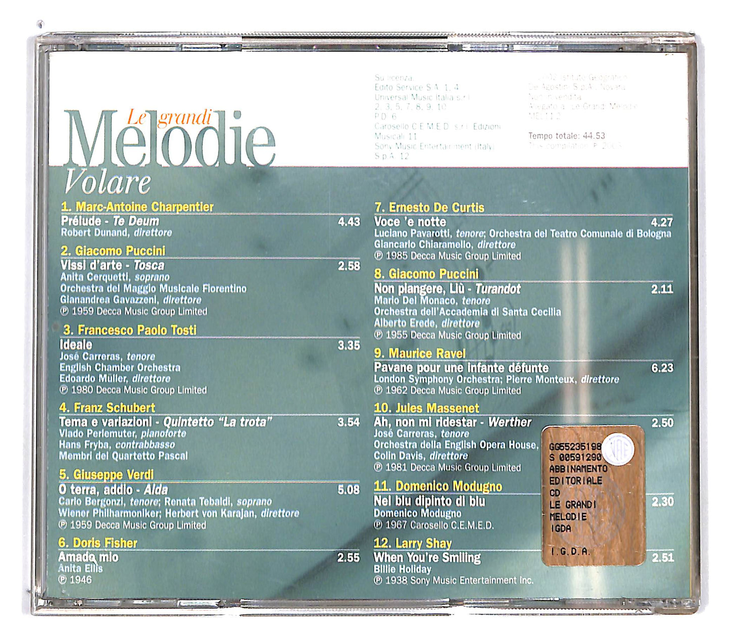 EBOND Various - Volare - Le Grandi Melodie EDITORIALE CD CD101136