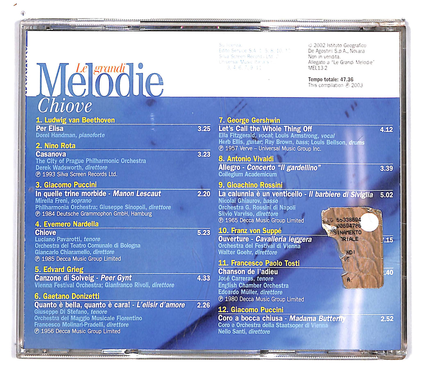 EBOND Various - Chiove - Le Grandi Melodie EDITORIALE CD CD101138