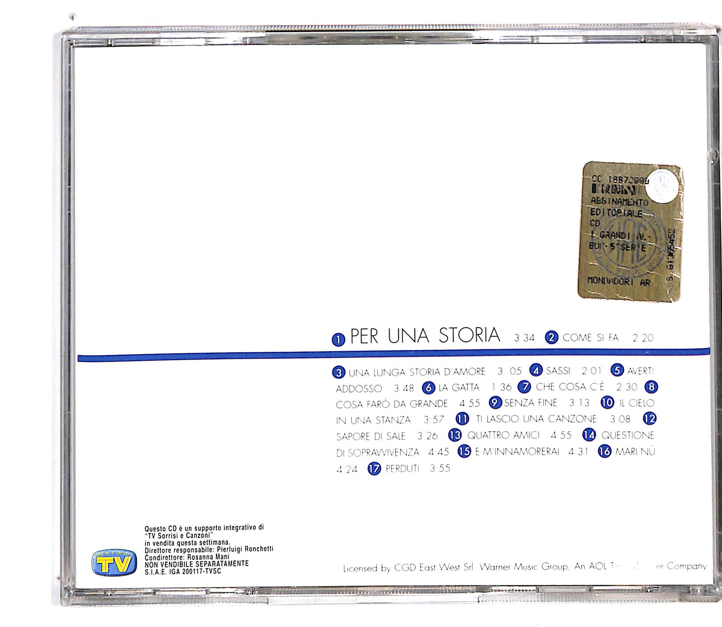 EBOND Gino Paoli - Per Una Storia EDITORIALE CD CD101146