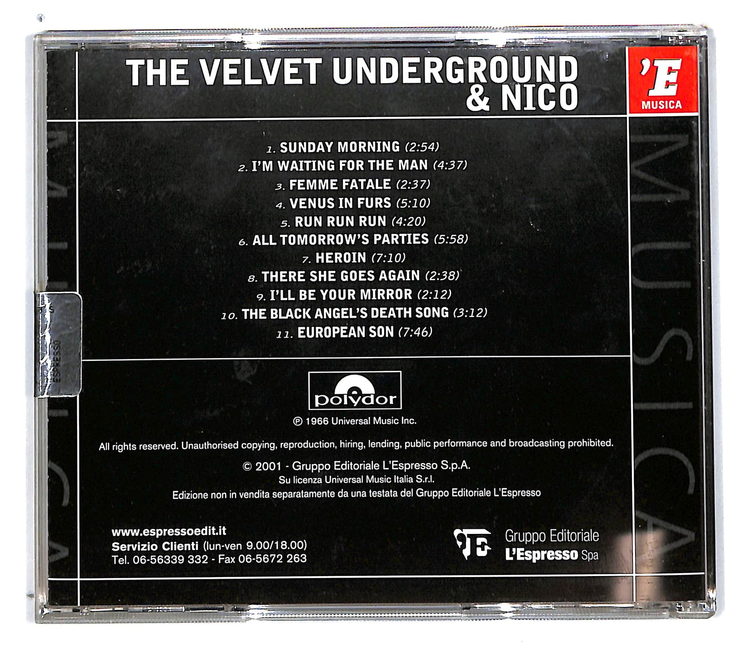 EBOND The Velvet Underground & Nico EDITORIALE CD CD101229