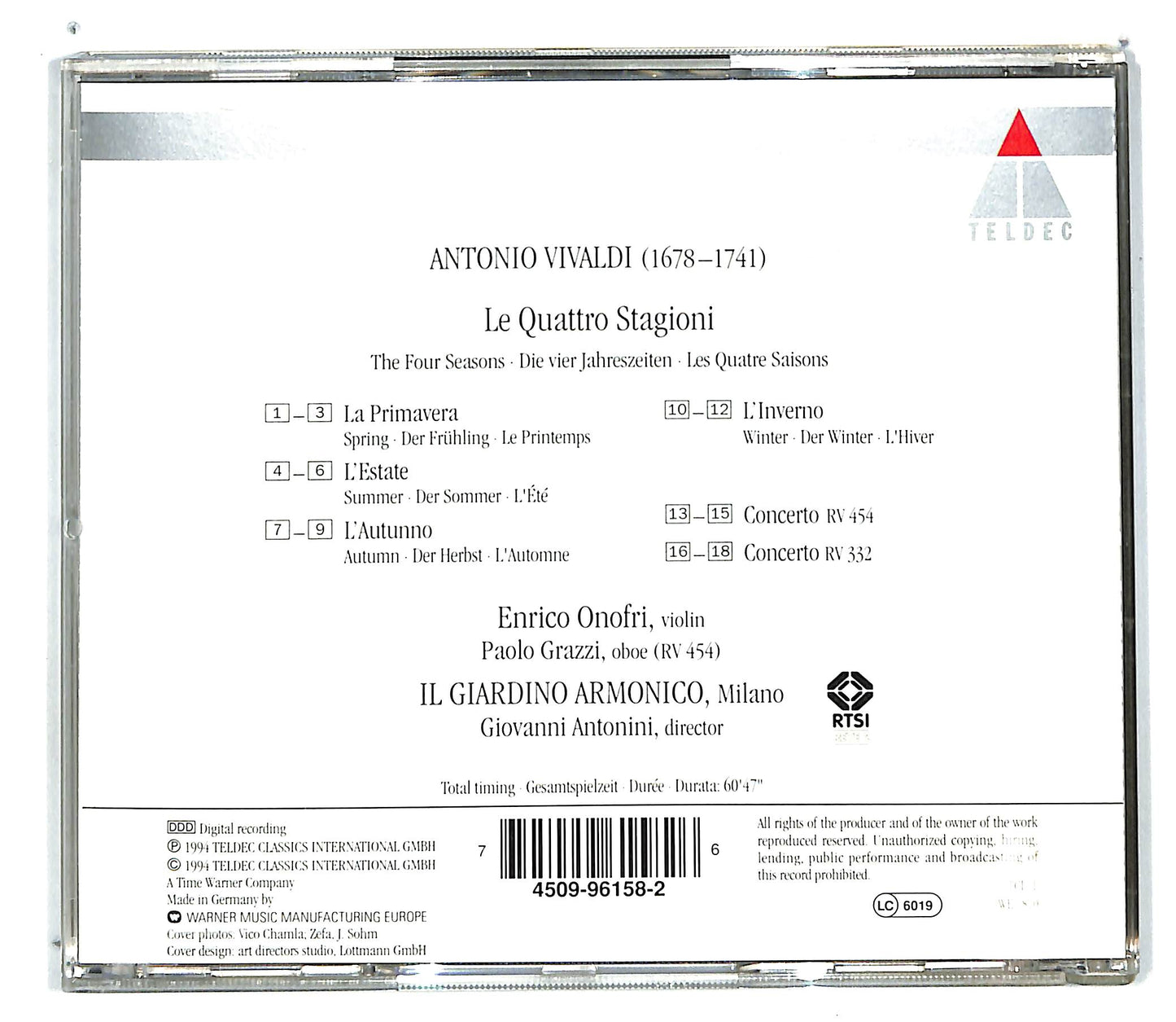 EBOND Antonio Vivaldi, Il Giardino Armonico - Le Quattro Stagioni CD CD101326