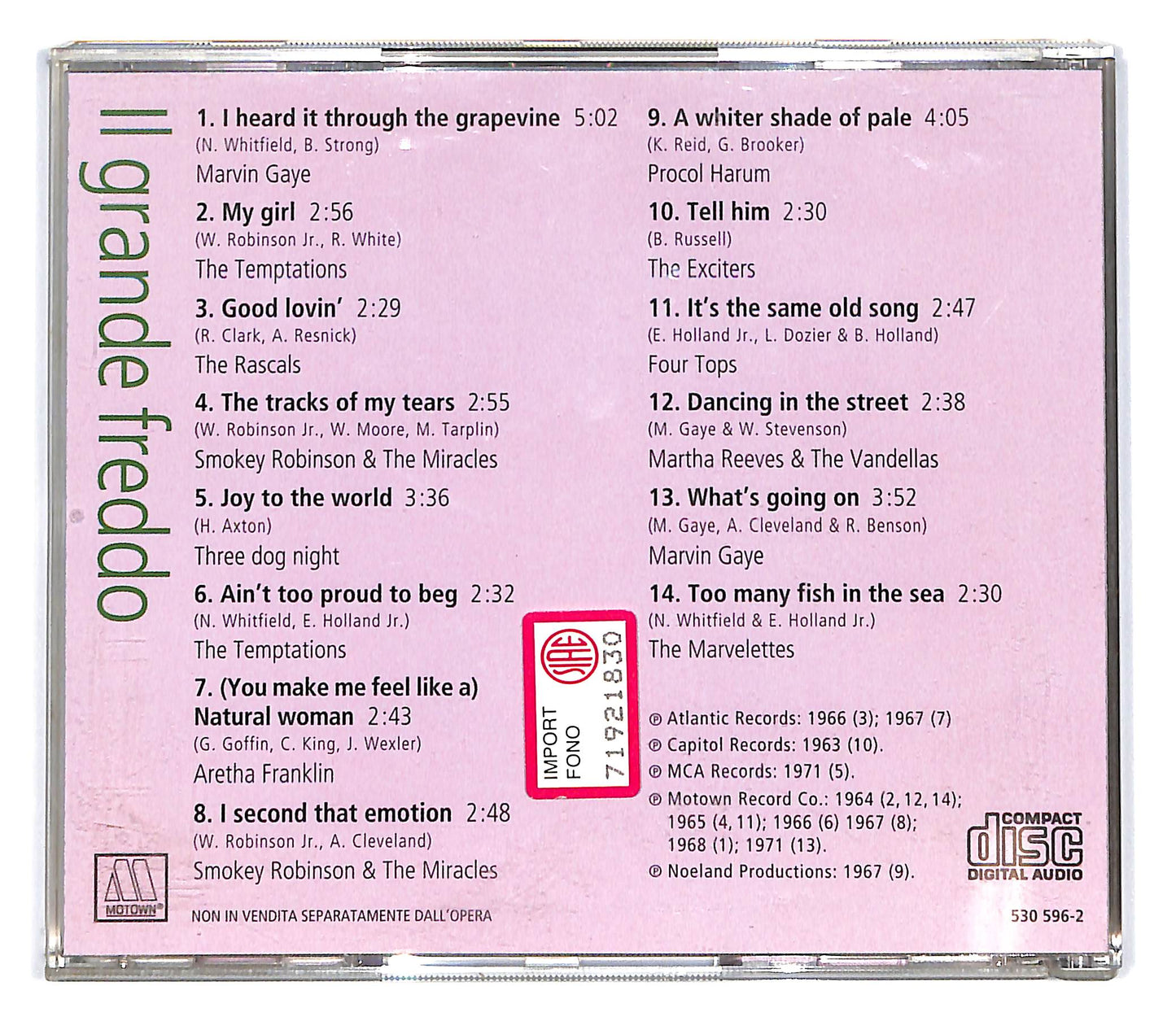 EBOND Various - Cinema & Musica - Il Grande Freddo EDITORIALE CD CD101338