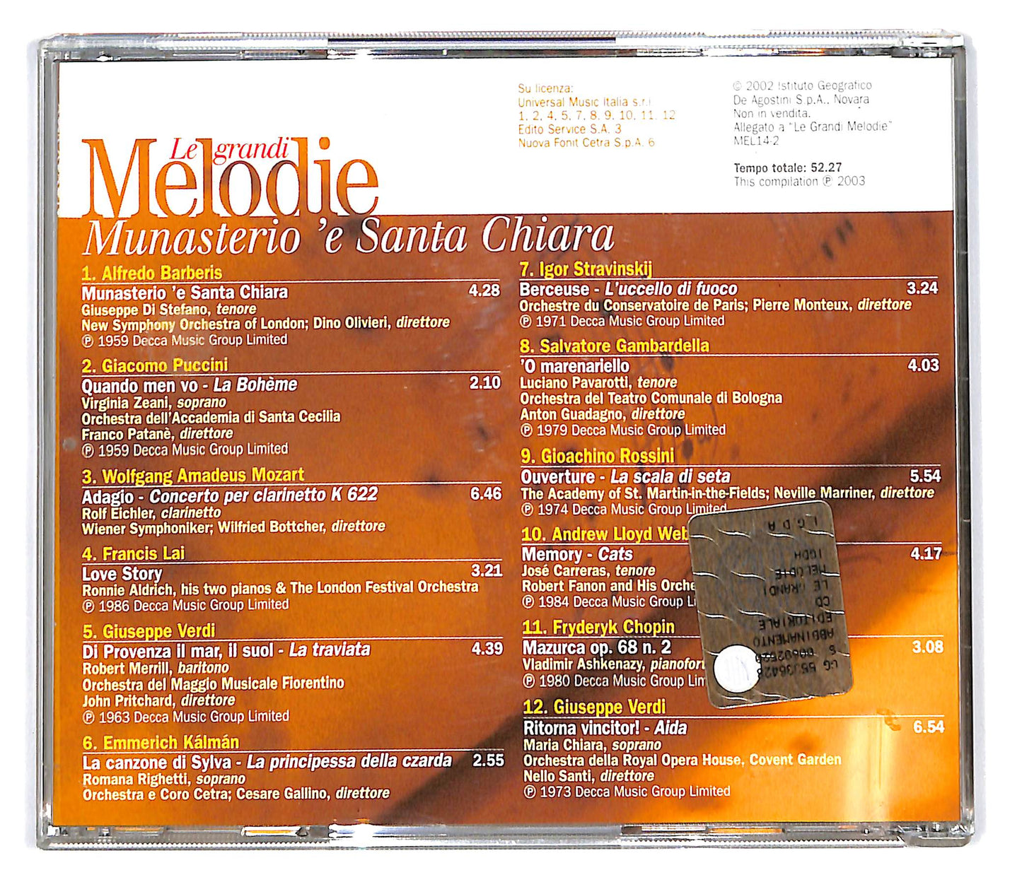EBOND Various - Munasterio 'e Santa Chiara Le Grandi Melodie CD CD101349