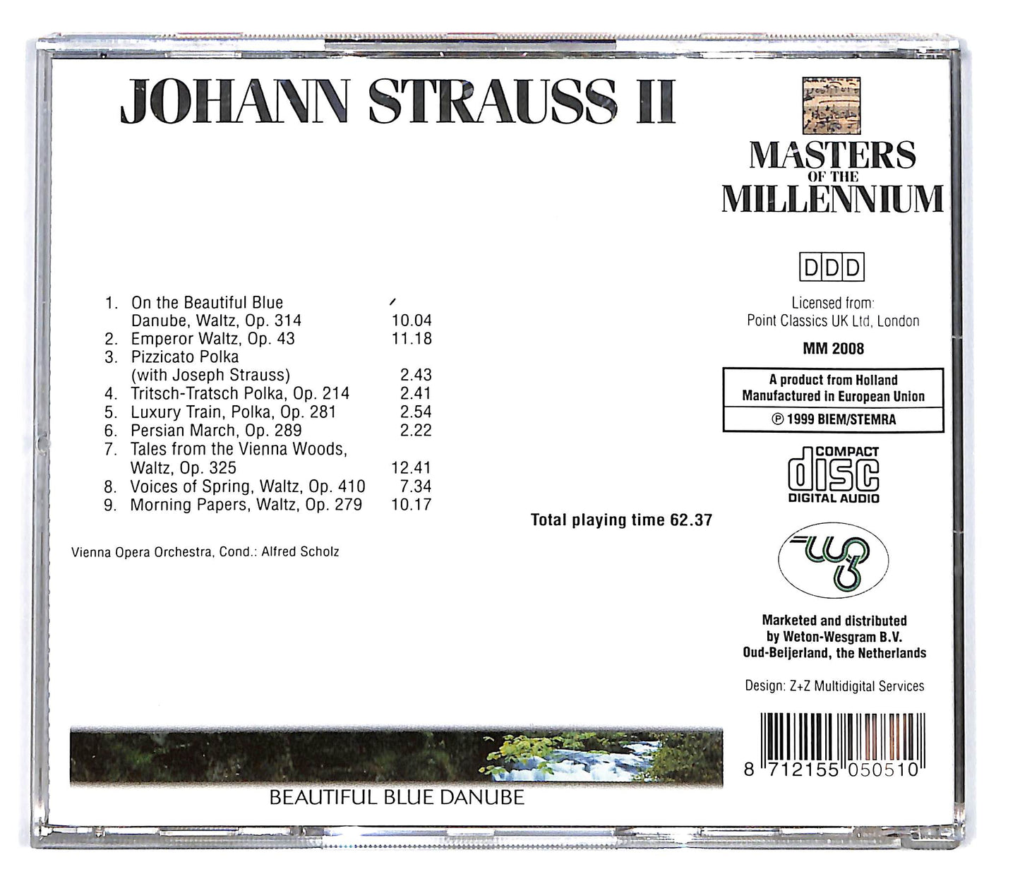 EBOND Johann Strauss II - Beautiful Blue Danube CD CD101406