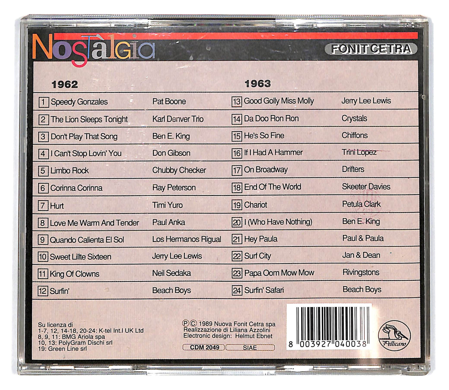 EBOND Various - Nostalgia '62'63 CD CD101430