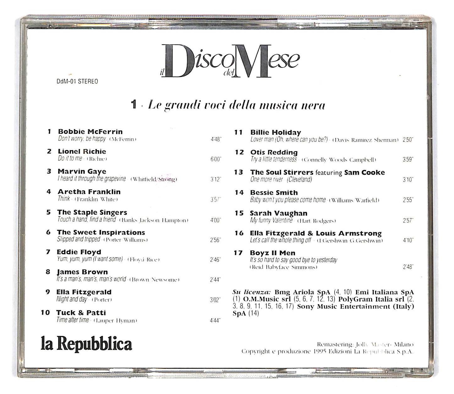 EBOND Various - Le Grandi Voci Della Musica Nera - il disco del mese CD CD101433