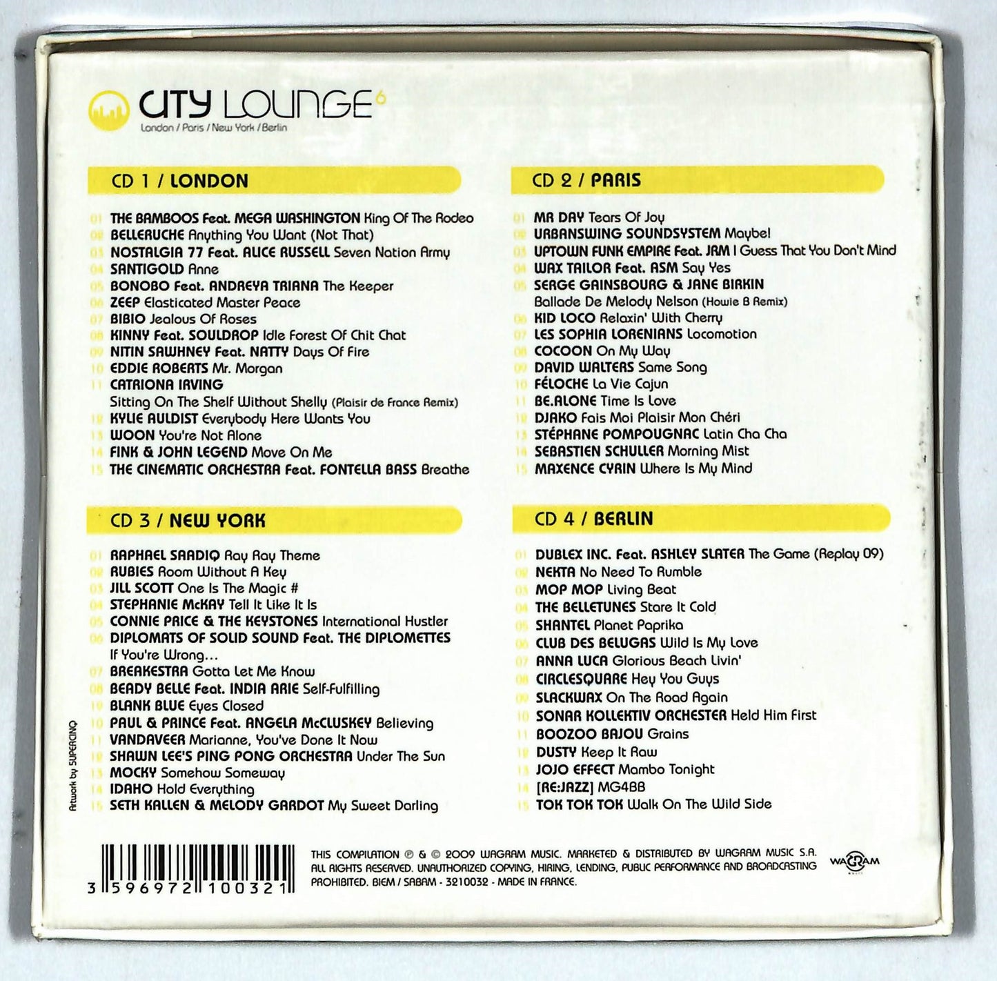 EBOND Various - City Lounge 6 ( 4 dischi) CD CD101440