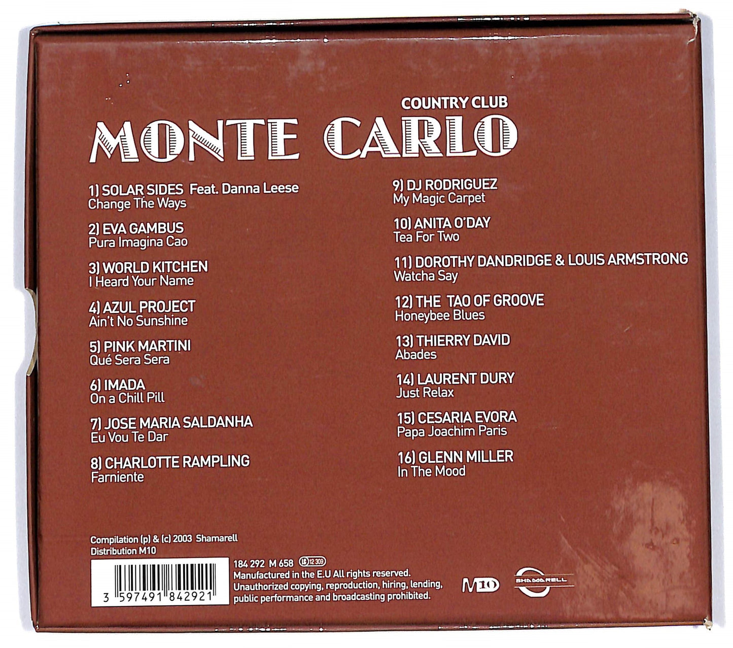 EBOND Various - Monte Carlo Country Club CD CD101506